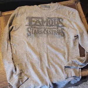 Famous Stars & Straps Gray Long Sleeve Shirt